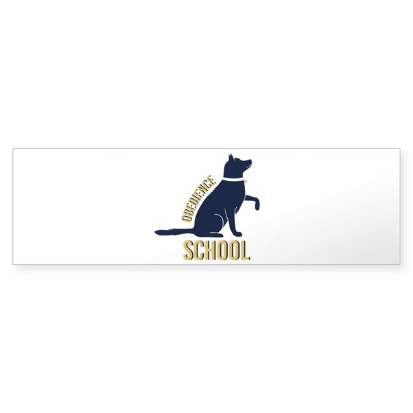 CafePress Obedience School 10"x3" Rectangle Vinyl Bumper Sticker Car Decal