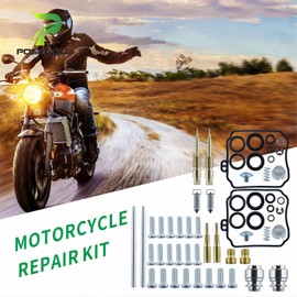 POSEAGLE 2 Pack Carburetor Rebuild Kits for Yamaha XVS65A V-Star 650 Classic 1998-2005