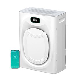 Air Purifier for Home Large Room 2500sq.ft with 4 Washable Pre-Filter, Pet Air Purifier for Bedroom with Double Side Inlet, Smart App Control