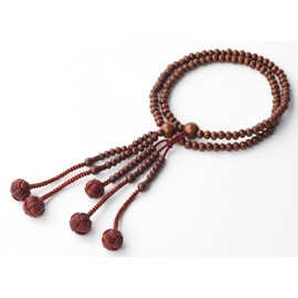 Kongodo Men's Prayer Beads [Leather] Wooden Prayer Beads Tamo Leather Prayer Beads (M)
