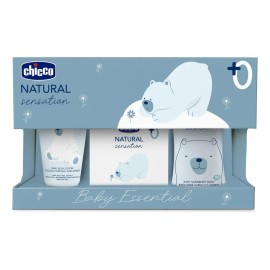 Chicco Set De Crema De Cuerpo, Shampoo Y Agua Perfumada Natu