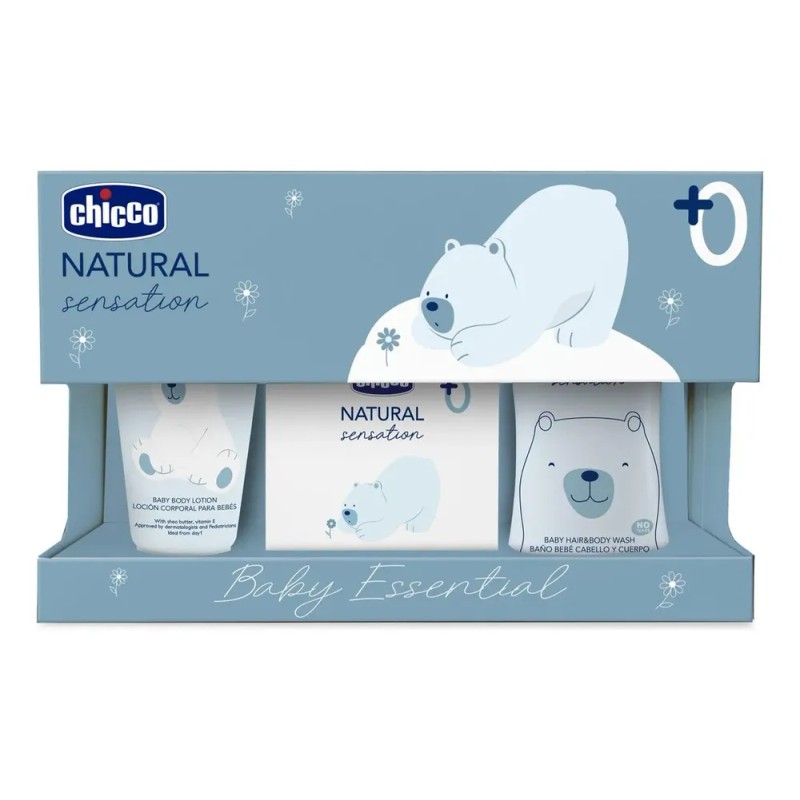 Chicco Set De Crema De Cuerpo, Shampoo Y Agua Perfumada