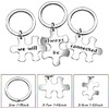 Voarge 3 Pieces Keychain with Chain, Puzzle Keychain for Families,