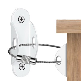 Fall Prevention Wire, 4 Pairs, Furniture Earthquake, Disaster Prevention, Stopper, Furniture Fixing, Fall Prevention, Inconspicuous, Shelf, TV Stand, Cabinet, Cupboard, Baby, Children, Pets, Tamper