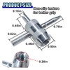 SKERJOVL 4-Way Valve Core Tool, 4-in-1 Car Tire Valve Stem