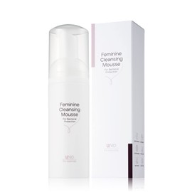 UNID Feminine Cleansing Mousse, pH balanced 3.8, plant-based, lactic acid, vitamin b5, foam, feminine wash, daily use, for all genders, SLS/SLES-free, fragrance-free (150ml)