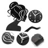 ABOOFAN Acrylic Girl Shape Wall Clock Modern Frameless Sticker Design