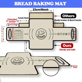 Reusable Extra Large Silicone Bread sling Loaf Pan Liner.For 9.5x5、10x5、11×5Inch Or 2 Lb Loaf Pans, Cast Iron Dutch Oven for sourdough，Non-Stick & Easy Clean Food Safe Baking Liner.