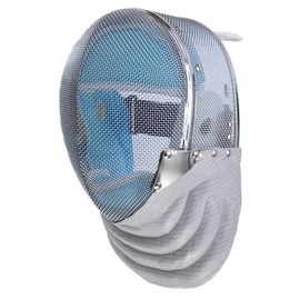 Sabre Fencing Mask - 350N Sabre Fencing Helmet with Removable Lining - CE Certified Protective Gear (Removable Lining, Large)