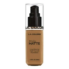 Base Lquida Marca L.A. Colors Truly Matte Tono Warm Caramel 40mL                                                                                      