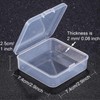 6 Pieces Mini Plastic Clear Beads Storage Containers Box for