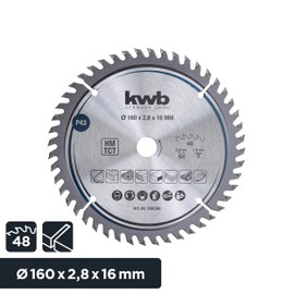 kwb Circular Saw Blades for Hand Circular Saws in Various Dimensions for Professional and Private Use, 584368