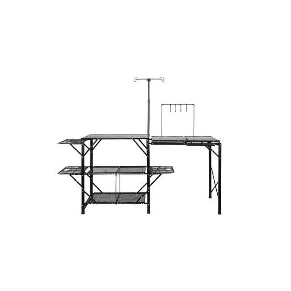 Happybuy Camping Kitchen Table, Folding Portable Cook Station with Carrying