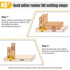 yqlbgprj Lock Miter Router bit，45 Degree Lock Miter Router bit