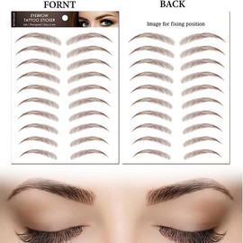 4D Hair-like Eyebrow Tattoo Stickers, 6 Sheets Waterproof Eyebrow Transfer Stickers, Shaping Brow Tattoo False Eyebrows for Women Eyebrow Tattoo Eyebrow