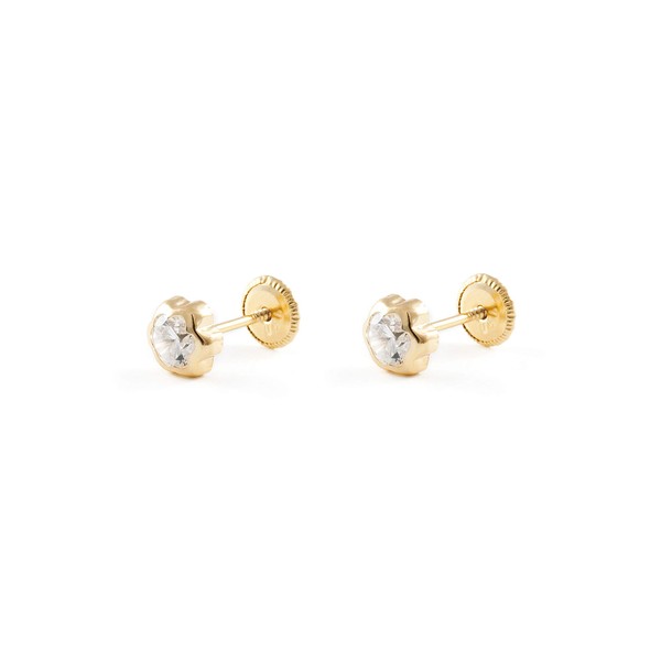 Monde Petit T1792P -18 K Yellow Gold Baby Earrings