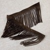 Yalulu 2 Meters Fringe Tassel Trim, Leather Suede Tassel Ribbon,