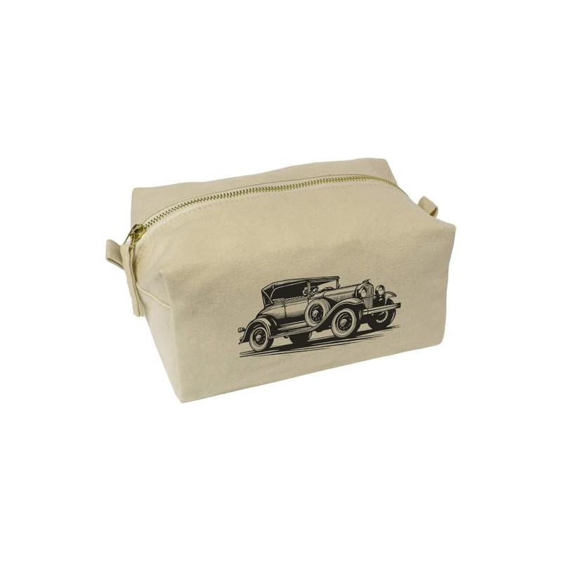 'Vintage Automobile' Canvas Wash Bag/Makeup Case (CS00044299)
