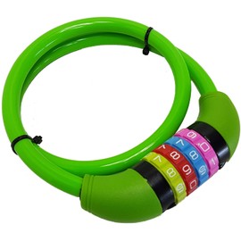 Land-Haus-Shop® Bicycle Number Lock, 65 cm, Coated Steel Rope, Bicycle, Number, Lock