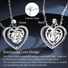 Moissanite Diamond 'I LOVE YOU' Heart Pendant Necklace for Wife