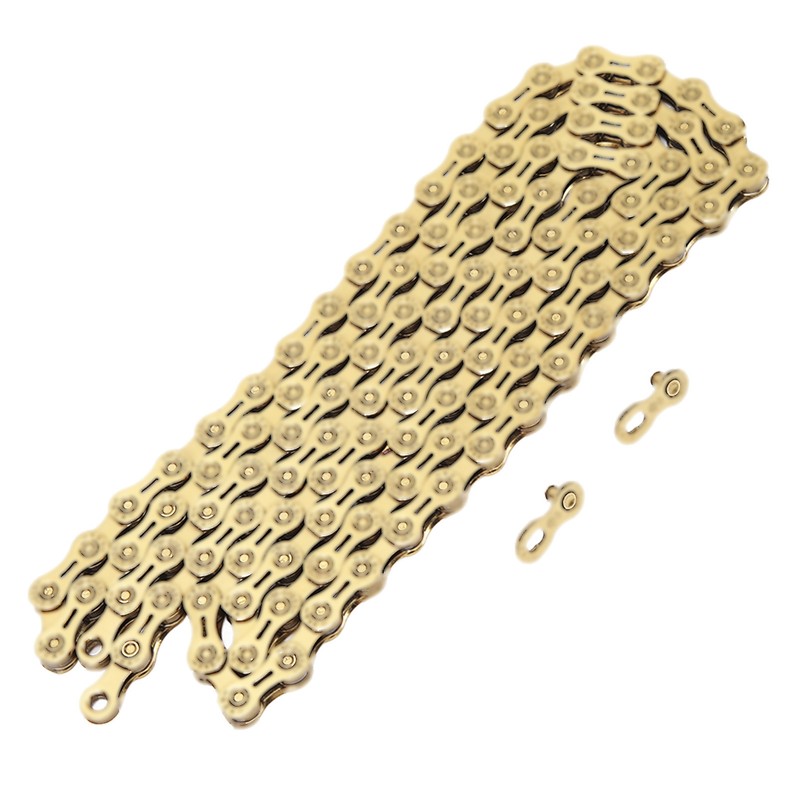 Gold 10 Speed Bike Chain Half Hollow Lightweight Bicycle Chain