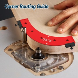 Round Corner Radius Templates, Woodworking Corner Guide, R100, R150, R200, R250, R300, Curve Guide, Cabinet Edge Trimming, Aluminum Milling Cutter, Corner Template (R100)