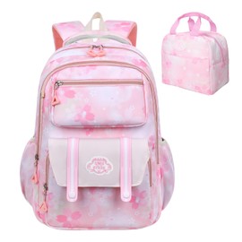 EYRXK Kawaii Backpack Starry Rainbow Bookbag Cute Large Capacity Kids Backpack Multifunction Fashion Casual Laptop Travel Bag For Boy Girl (Pink-17inch)