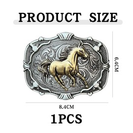 1 Piece Pony Belt Buckle, Creative Metal, Retro Stylish, Vintage Replacement Belt Buckle For Men, Belt Accessories Decoration.