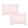 Bianca 200 Thread Count Cotton Percale Oxford Pillowcase Pair Blush