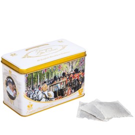New English Teas Trooping The Colour Tea Tin with 40 English Breakfast Teabags, Queen Elizabeth II