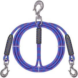 24 ft Heavy Duty Boat Tow Harness, Boat Tow Ropes, Easy Connection w/ 3 Stainless Steel Larger Hooks, SELEWARE