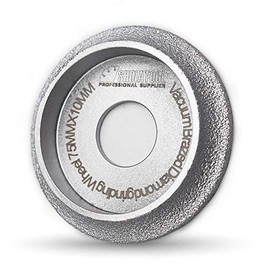 SHDIATOOL 3 Inch Profile Hand Diamond Wheel Height 10mm Demi-bullnose Edge Grinding for Stone Marble Granite Rock