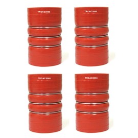 TORQUE 4PCS Silicone CAC Charge Air Cooler Hump Hose Boot Set 3" x 6" with T-Bolt Clamps Set, 3 inch ID Turbo, Air Intake and Intercooler Hose Kit