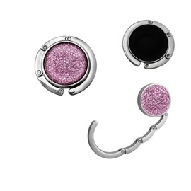 Milaloko Purse Hook Foldable - Folding Handbag Table Hanger-Bag Hanger Collection-Desk Hooks for Purse (Style F-Purple Color, 1 Hook)