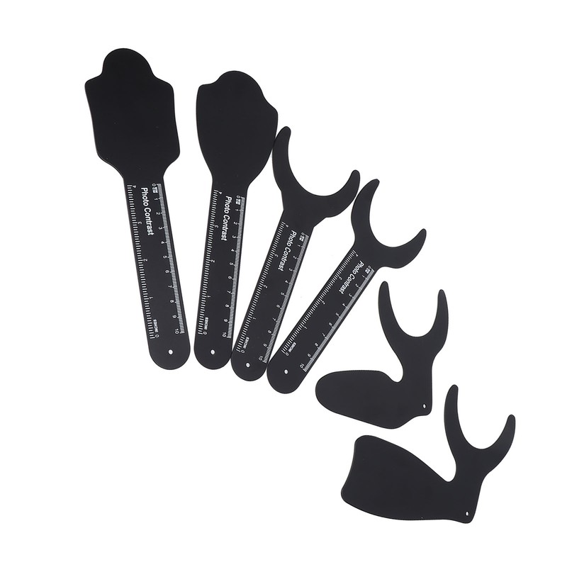 6pcs Intraoral Photographic Black Background Metal Dental Photo Backdrop Contrastor