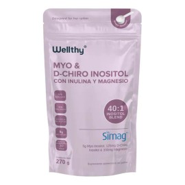 Myo Y Chiro Inositol Con Inulina Y Magnesio 270gr Wellthy Sabor Sin sabor                                                                             