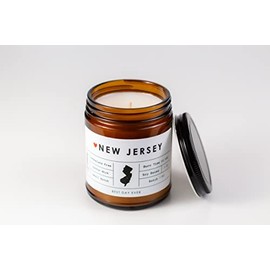 New Jersey State Candle - Rambling Caravan - Soy/Coconut Wax, Cotton Wick, Phthalate Free (7oz) - Pumpkin Caramel Crunch