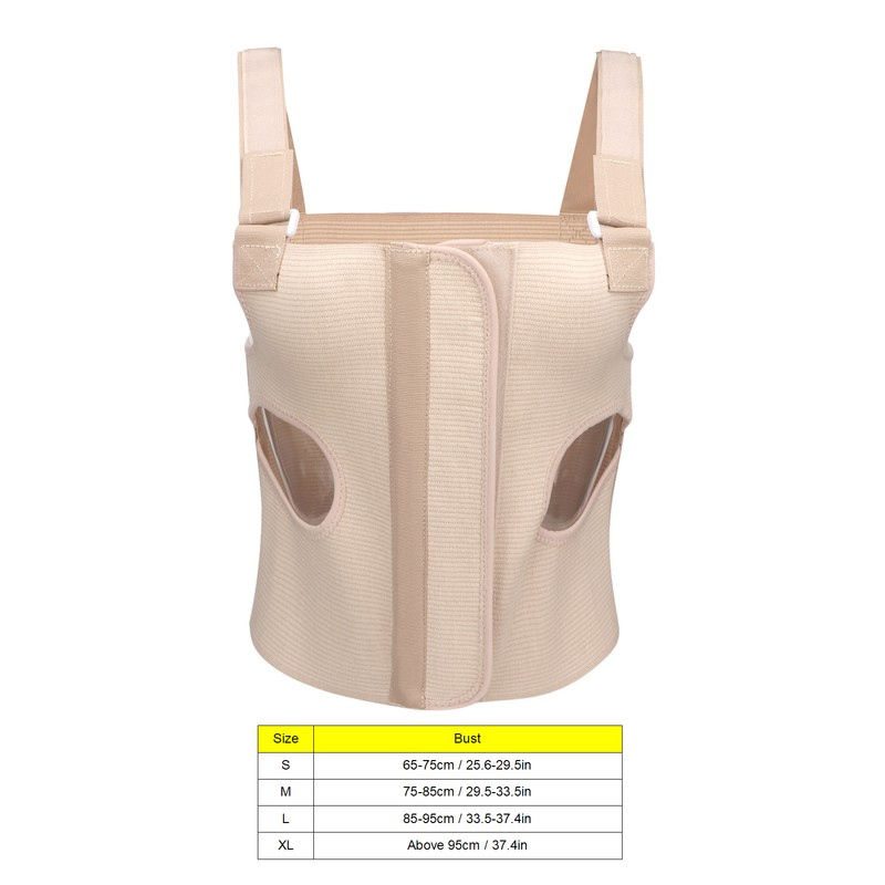 Chest Support Brace Widen Fixation Adhesive Adjustable Shoulder Strap Breathable
