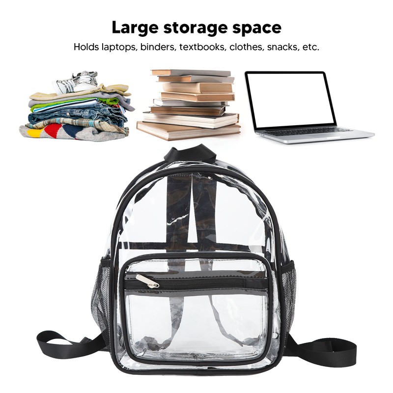 Clear Backpack Waterproof Heavy Duty Fashionable Eco Friendly PVC Transparent