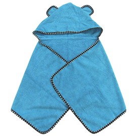 やわらぎ かぶりーな マイクロファイバーフードファッションタオル キッズ アクア