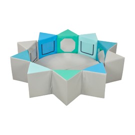 ECR4Kids SoftZone Wall of Mirrors Activity Center and Play Mat, Sensory Toy, Contemporary, 3-Piece