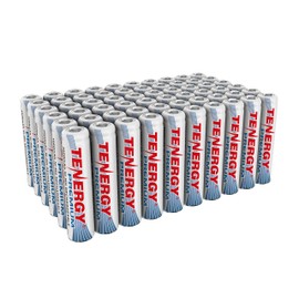 Tenergy Premium Rechargeable AAA Batteries, High Capacity 1000mAh NiMH AAA Batteries, AAA Cell Battery, 60 Pack