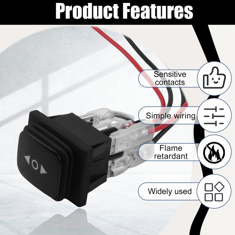 Self-Locking Waterproof Rocker Switch Polarity Reverse Switch Toggle Switch Micro