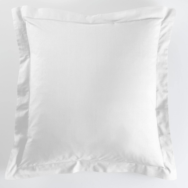 Douceur d'interieur Pillow CASE Flat Flounce 63/63 UNI Blanche +Bourdon