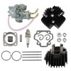 Carburetor Cylinder 50cc Piston Ring Gaskets Top End Kit Replacement