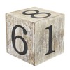 Wooden Perpetual Block Calendar for Desk, Wood Month Date Display