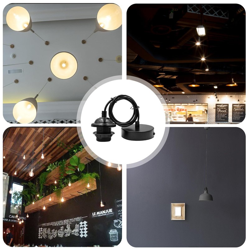 Nizirioo Pack of 4 Lamp Suspension E27, Lamp Socket E27