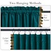 StangH Teal Pompom Velvet Curtains - Luxury Velvet Bedroom Curtains