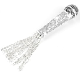 Mr.Power Universal Mesh Microphone Grilles Head Windscreens + Mic Handle Body Sleeve Cover with Tassel Handheld Set DIY Accessories Glitter Under the Stage Lights