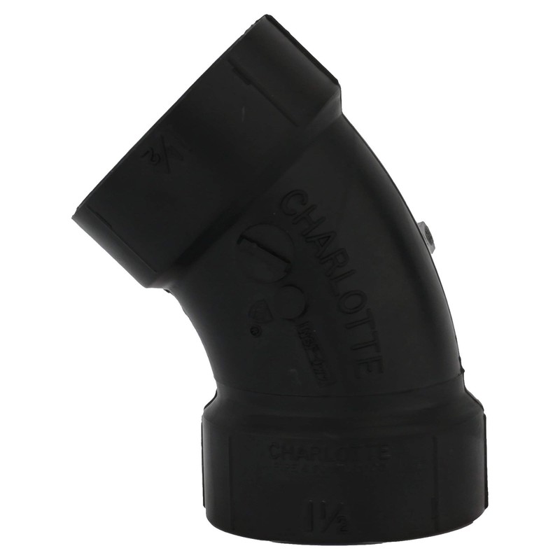 CHARLOTTE PIPE 1 1/2 DWV 1/8 BEND HUB X HUB